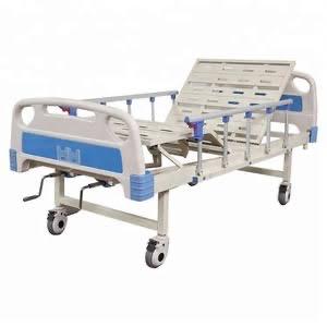 Manual double crank patient admission bed